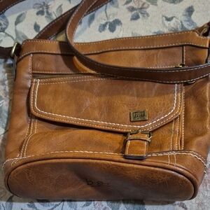 b.o.c. Brown Leather Crossbody Bag